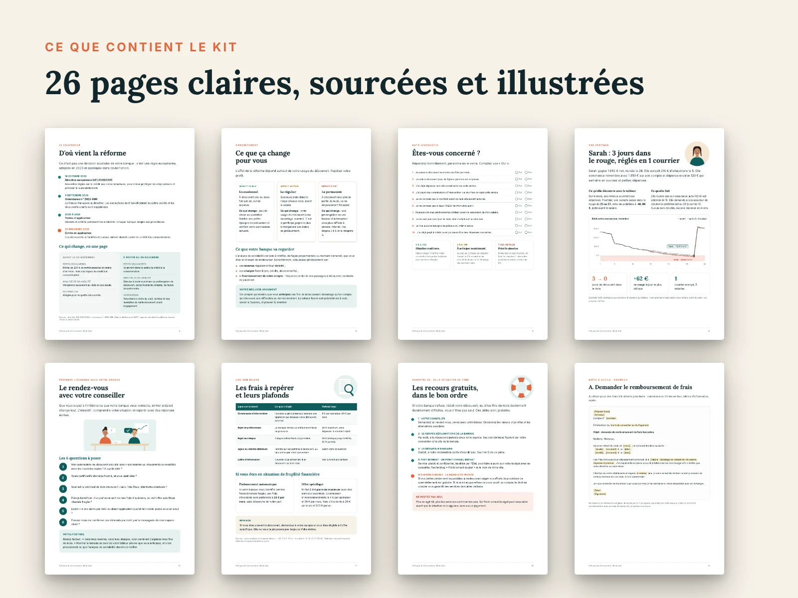 Aperçu des pages du guide